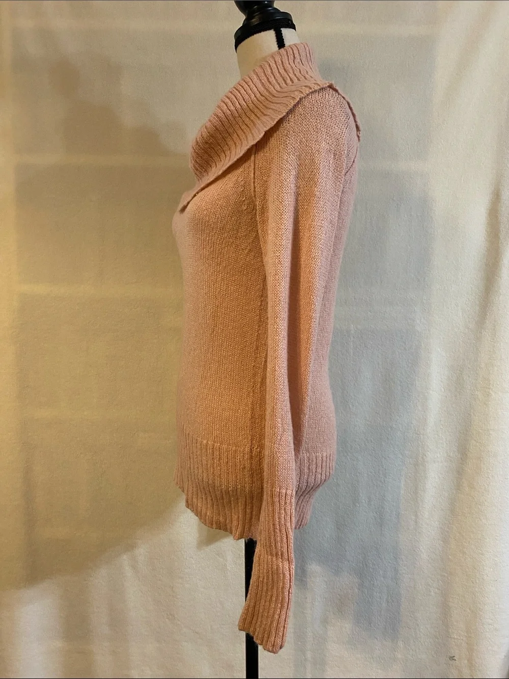 J. Crew dusty pink Chalet wool mohair knit cowl turtleneck sweater
